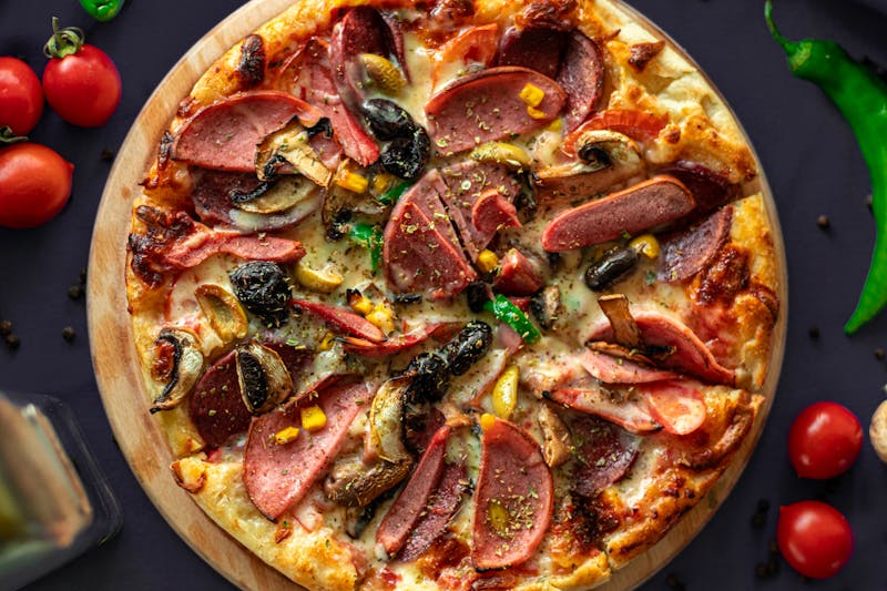 Meat Lovers pizza with sausage and bacon